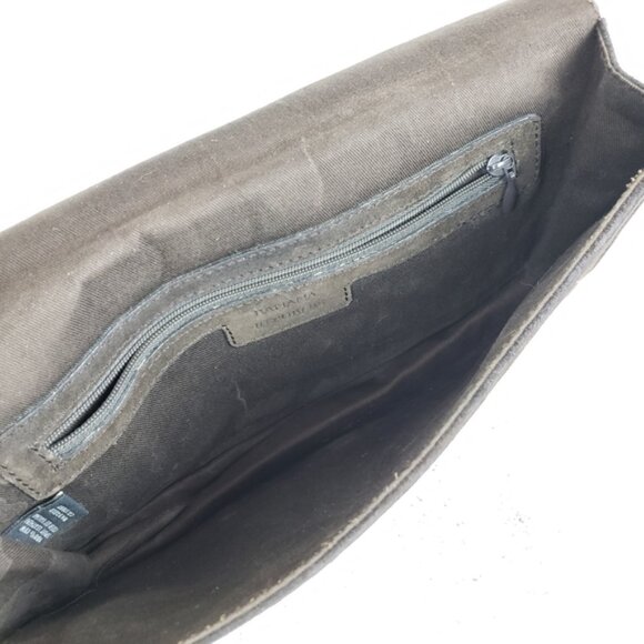 Vintage Banana Republic Leather Suede Brown Bohemian Clutch Purse - Picture 12 of 13